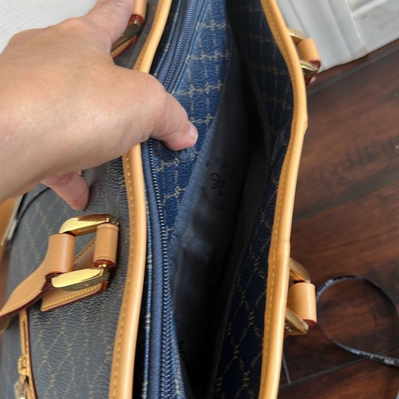 Rioni Moda Italia Signature Estate Tall Tote Shopper Monogram Coated Canvas New - Picture 11 of 15